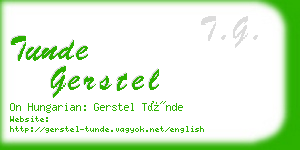 tunde gerstel business card